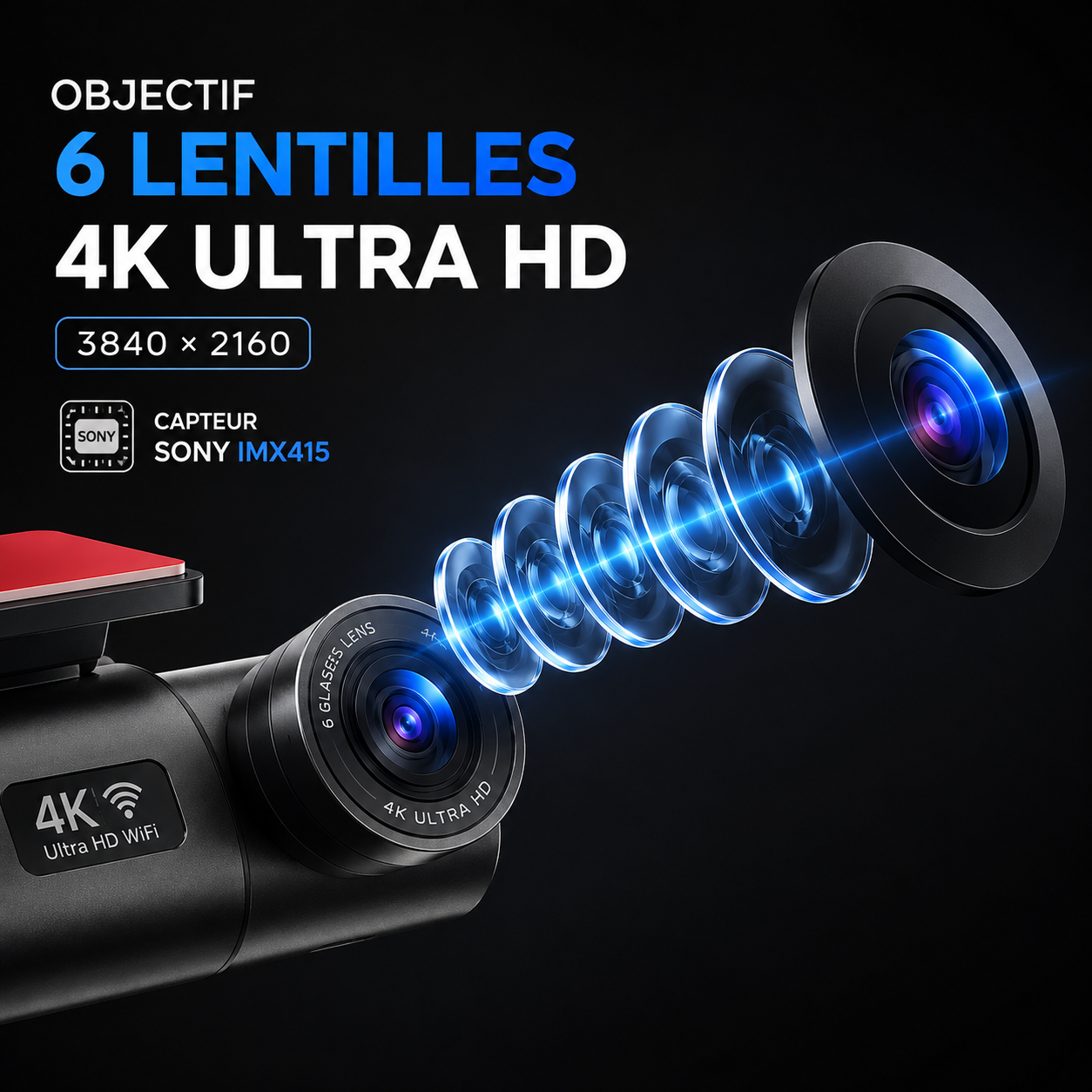 Dashcam Voiture 4K Wi-Fi | Caméra Embarquée DashioPro