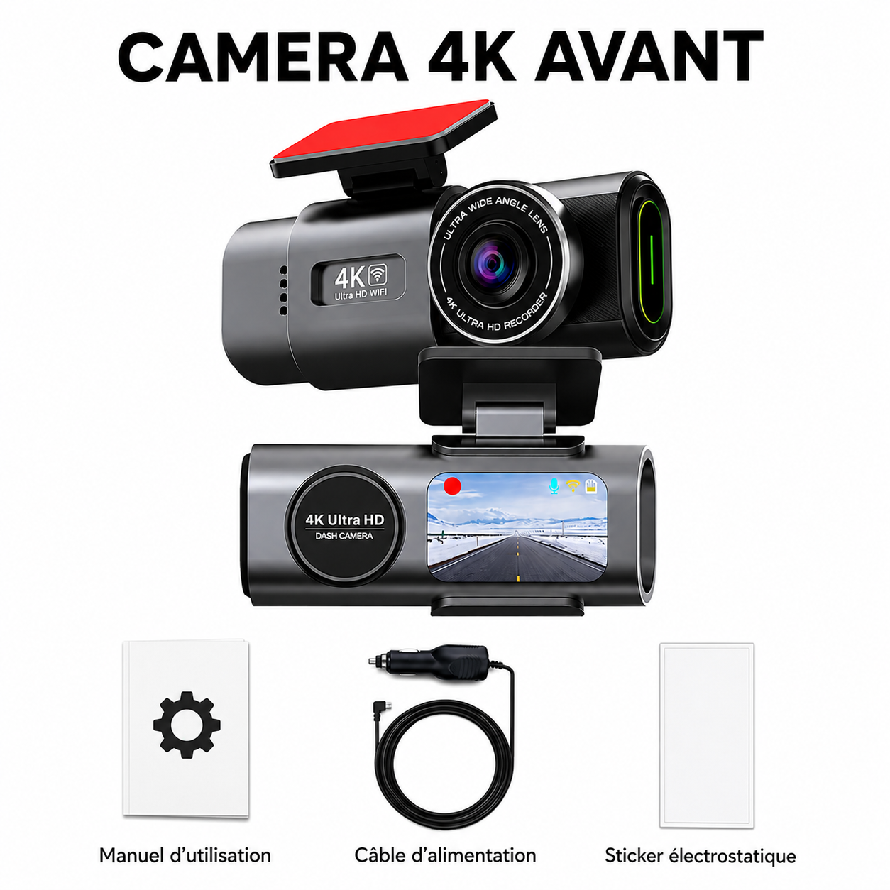 Dashcam Voiture 4K Wi-Fi | Caméra Embarquée DashioPro